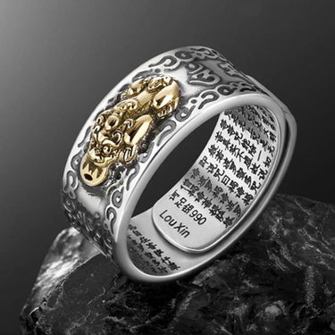 Lucky Feng Shui Pixiu Wealth & Protection Ring YourSoulPlace.com